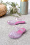 Women's Shiny Transparent Black Silver Glitter Jelly Sandals - 2
