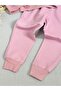 Girl's Embroidered Collar, Elastic Legs, Unprinted, Ruffle Detailed, Oversize, Two-Bottom-Top Children's Set - 3