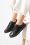 Yazelas Parachute Women's Sports Shoes with Front Stones Black Skin