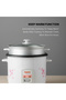 Rice Cooker With Glass Lid 2.2L | Non-Stick Pot, Cook & Keep Warm Functions, - 4