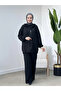 طقم كارديجان رياضي بخيطين - أسود - مقاسات واسعة - 6