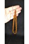 Special Gift - Dark Sari Prayer Beads for Lover, Plug Cut, Cubuk Amber H-1328 - 3
