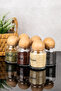 6 Pcs Ball Lid Glass Jar Spice Jar Transparent Labeled Storage Container Spice Jar Set 300ml - 8