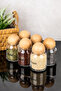 6 Pcs Ball Lid Glass Jar Spice Jar Transparent Labeled Storage Container Spice Jar Set 300ml - 7