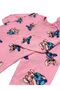 Pink Stitch Patterned 100% Cotton Girls' Pajama Set - 2