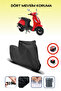 Black Kanuni Trodon XS 50 Motorcycle Tarpaulin Rear Bag Not Compatible