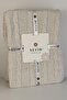 Double Knitted Knitwear Blanket - Soft Textured & Stylish Bedspread - 220X240 cm Blanket - Cream - 3