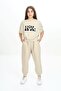 Girl's Crew Neck Printed Short Sleeve Tracksuit Set
