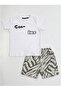 Gen-ius Black Patterned Boy's Shorts Set - 5