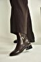 V518978809 Brown Low Heel Women's Boots - 2