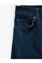 Normal Waist Chain Detail Straight Leg Jeans - Straight Fit Jeans - 6