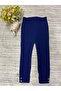 Button Detailed Ribbed Kids Knitwear Leggings - 7