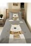 EVMİLA Gray Panda Patterned Baby and Kids Pique Set - 160x230 - 3