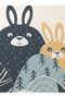 Rabbit Patterned, Printed Single and Children's Pique Set - 4