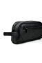 Men's Black Luxury Hand and Wristband Belted Portfolio Handbag - 8
