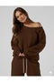 Women's Off-Shoulder Oversize Basic Sweatshirt 0035 - 3