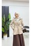 Zippered Pocket and Lace-Up Waist Coat 62633 - 7