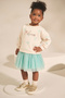 Girls Seasonal Long Sleeve Tulle Dress with Sequin Embroidery