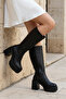 Thick High Heeled Zippered Below the Knee Simple Classic Women's Boots