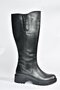 Black Genuine Leather Women's Everyday Boots N654226103 - 5