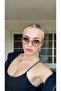 Brown Glass Patterned Framed Women's Sunglasses Ae2109c27 - 3