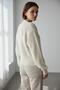 Modern Style Double Row Button Detailed Stone Embellished V-Neck Knitwear Cardigan - Ecru - 5