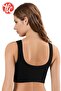 Women's Plus Size Comfortable Breathable Bamboo Fabric Thick Strap Padded Bustier Half Tank Top - 3