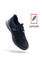 Lightweight and Flexible Design Genuine Nubuck Leather Rubber Laced Men's Black Casual Shoes - 2
