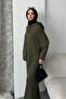 Women's Modal Fabric Snap Fastener Hooded Oversized Tunic Set 1119 - 3