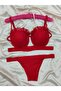 Women's Oyster Model Full-Filled Supported Bra Panty Set - 2