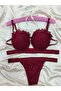 Women's Oyster Model Full-Filled Supported Bra Panty Set - 2