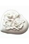 7cm Rose Embossed Handle Hanger Heart Silicone Mold K-209, Scented Stone Soap Gypsum Candle Mold - 2