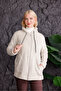 Zippered Plush Oversize Women's Fleece Sweatshirt