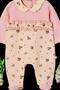 Ruffled Bowknot Baby Collar Booties Jumpsuit 0-12 Months with Snap Fasteners at the Bottom - 4