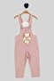 Girl/Boy Colorful Salopet with Teddy Bear Unisex Jumpsuit Lycra Flexible Fabric Adjustable Strap - 3