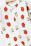 Baby Girl Jumpsuit with Booties Strawberry Printed Tulle Seasonal Front Fastening 100% Cotton Newborn-3-6 Months - 3