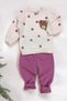 Baby Girl/Child Polka Dot Punch Teddy Bear Shoulder Snap Baby Set 2 Piece Top and Bottom Seasonal 3-6-9-12Months - 5
