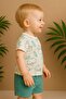 Baby Boy Dog Patterned Dog 2-Piece Summer Suit Top and Bottom 6-9-12Months - 2