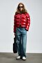 122120041 Daisy Goose down Women's Coat Red - 3