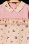 Ruffled Bowknot Baby Collar Booties Jumpsuit 0-12 Months with Snap Fasteners at the Bottom - 5