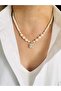 Zircon Stone Baguette Special Design Necklace with Pearls