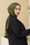 شال جانجان مزدوج الجوانب باللون الأخضر الكاكي - 5