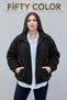 Women's Oversize Plush, Fleece, Zippered, Stand Collar, Pocket Zipper, Warm Soft Winter Coat