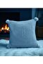 Knitwear Braided Decorative Throw Pillow Cover Baby Blue 45X45 Sofa Decor