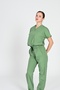 A.Green Terikoton Bat Sleeve Unisex Nurse Uniform and Doctor Uniform Set Hospital Uniform - 2