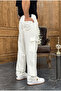 Baggy White Cargo Pants - 3