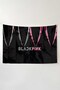 Black Pink Wall Hanging – Music Themed, High-Quality Fabric, Tapestry Wall Carpet - 2