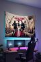 Black Pink Wall Hanging – Music Themed, High-Quality Fabric, Tapestry Wall Carpet