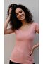 Women's Dusty Rose Boat Neck Short Sleeve Bodysuit