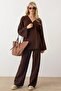 Lace-Up Kimono Pants Double Knitwear Set - 5